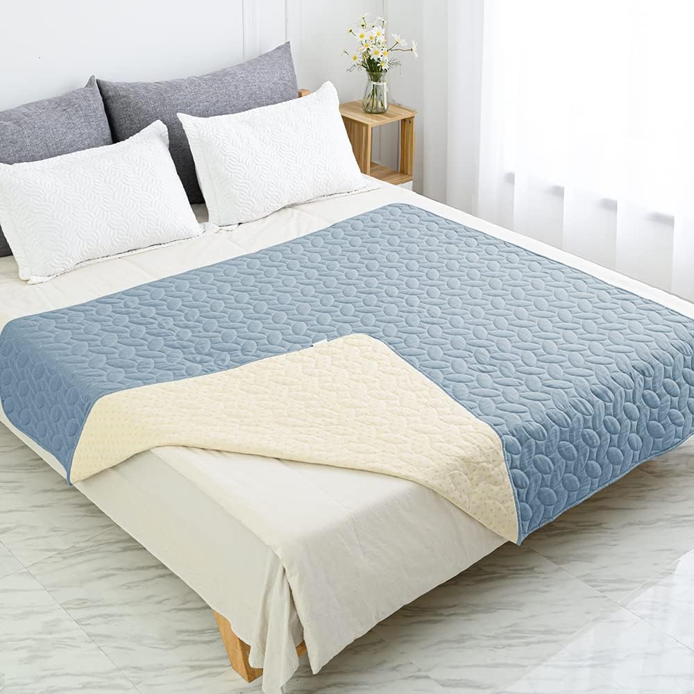 Ameritex Pet Bed Cover Dog Bed Blanket for Sofa and Furniture Waterproof New Pattern Design (68x82 Inch, Light Blue)
