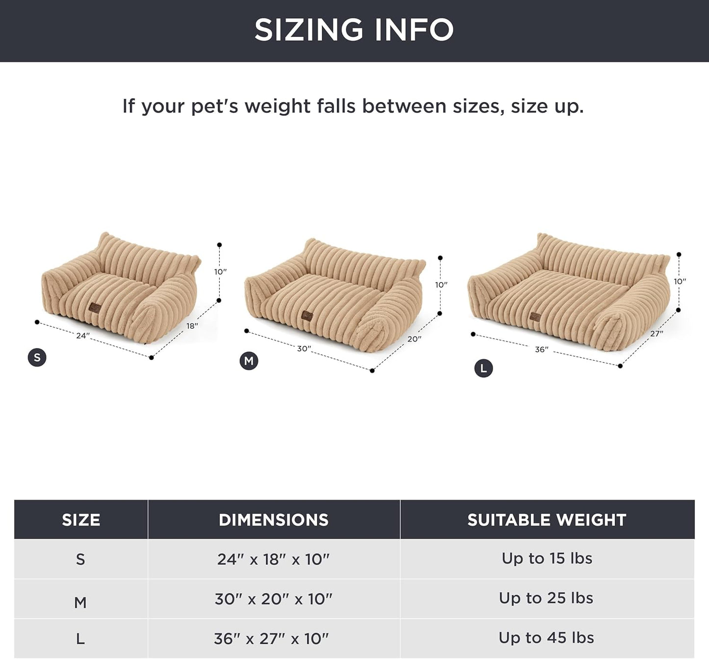 Bedsure Cute Cat Couch for Pets - Fluffy Small Dog Sofa with Premium Soft Corduroy Fleece, Pet Sofa with Removable Washable Cover, Supportive Dog Couch Bed for Small Medium Dogs, 30inch, Tuscan Beige