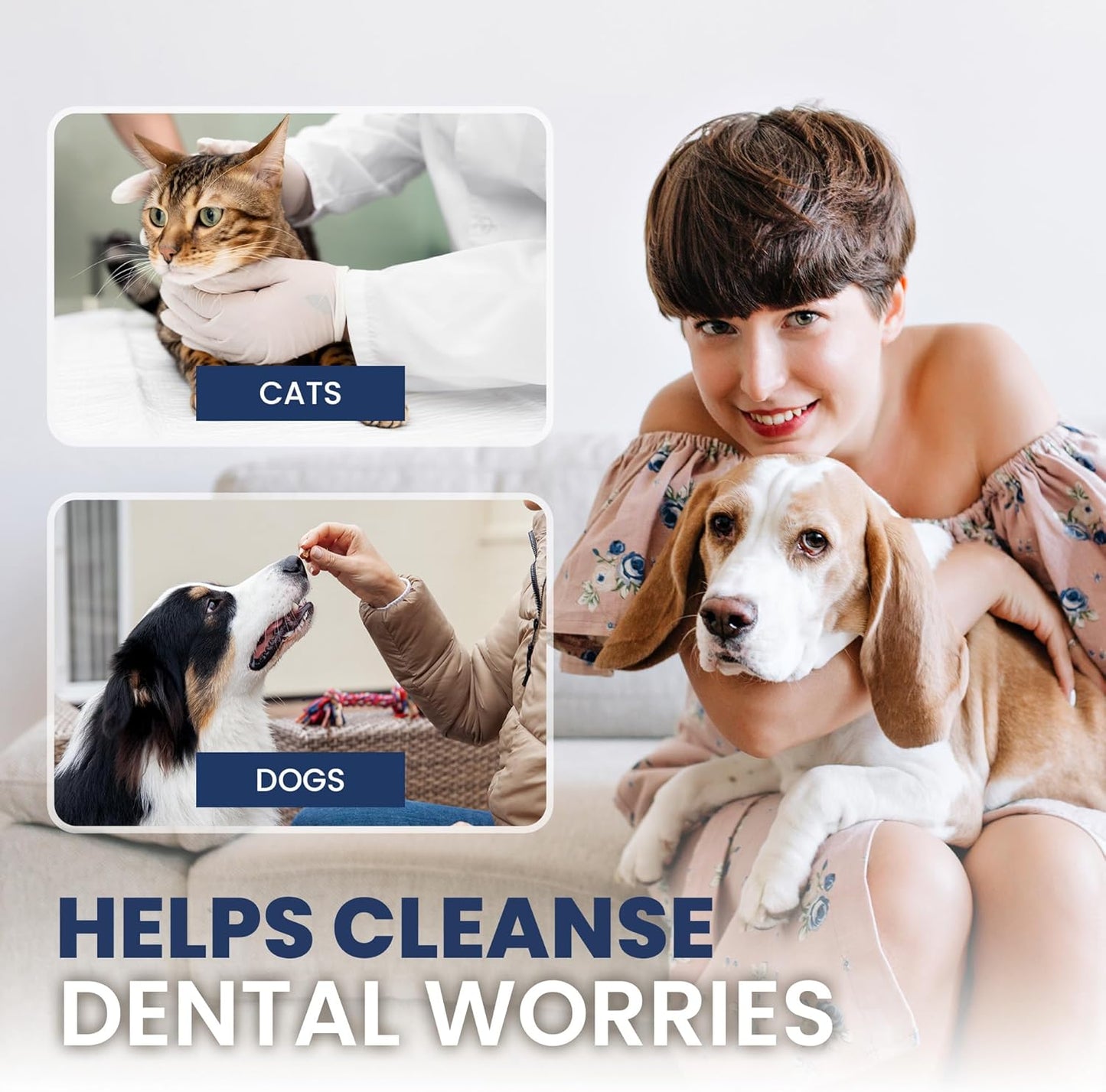 Rad Health Dental Kit - Dog Toothbrush and Toothpaste Kit for Daily Oral Care, Dual Brushes for Deep Cleaning, Safe for Cats & Dogs, Reduces Bad Breath, Prevents Gum Disease