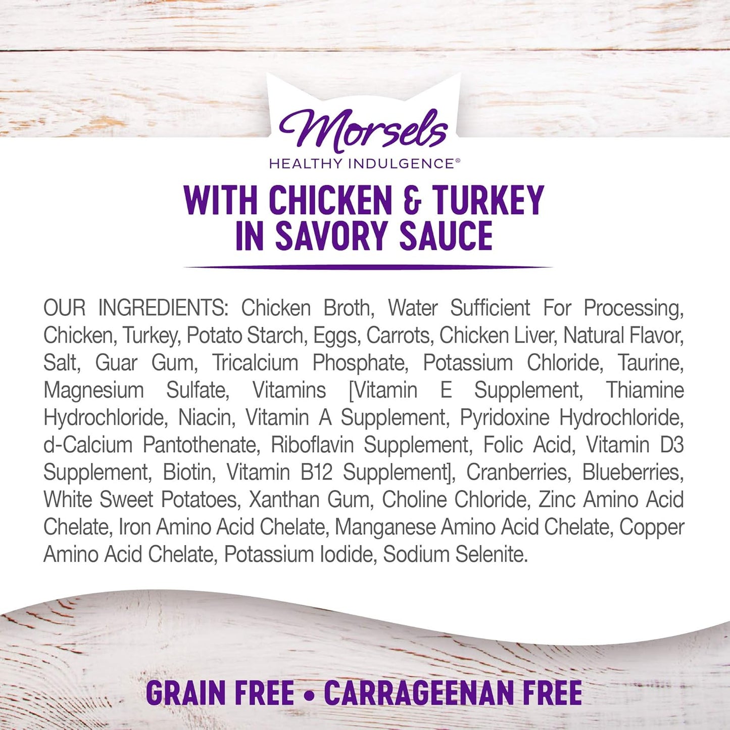 Wellness Healthly Indulgence Morsels Adult Wet Cat Food, Natural, Protein-Rich, Grain Free, 3 Ounce Pouch, 24 Pack, (Chicken & Turkey)