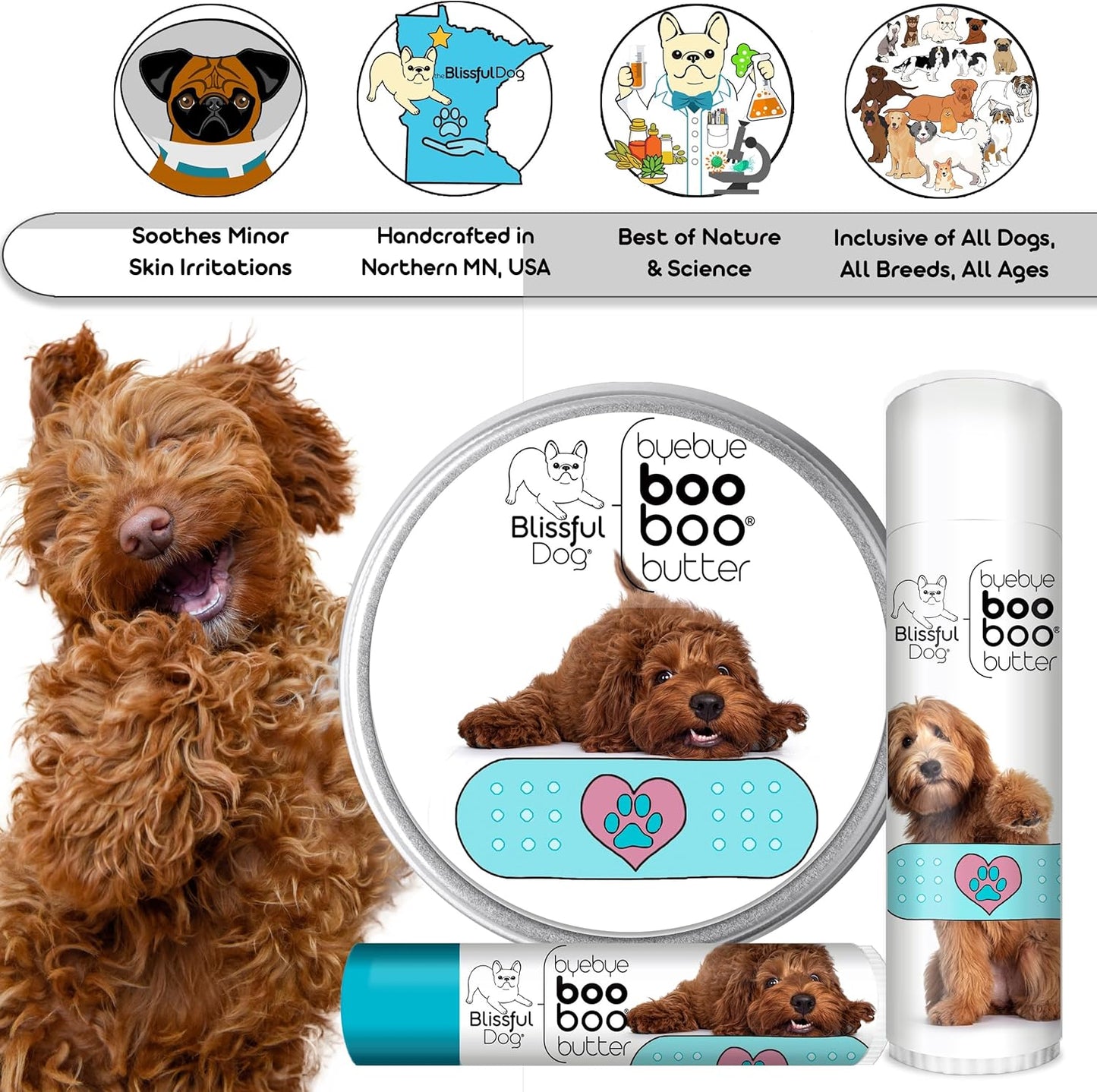 The Blissful Dog Labradoodle Boo Butter, 0.15 oz