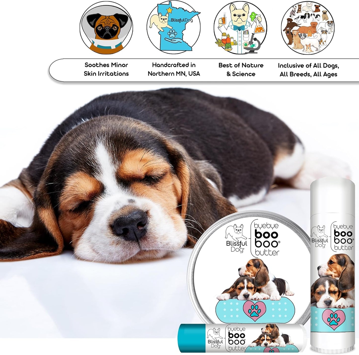 The Blissful Dog 8 oz TIN Beagle Booboo Butter