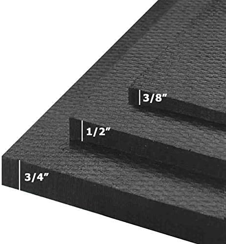 American Floor Tiles - Heavy Duty Stall Tiles - Stable/Horse Tiles - Thick, Durable Rubber Flooring Solid Black 6' x 6' Set of 1/2" Thick - 2' x 2' Tiles (9 Tiles Total)
