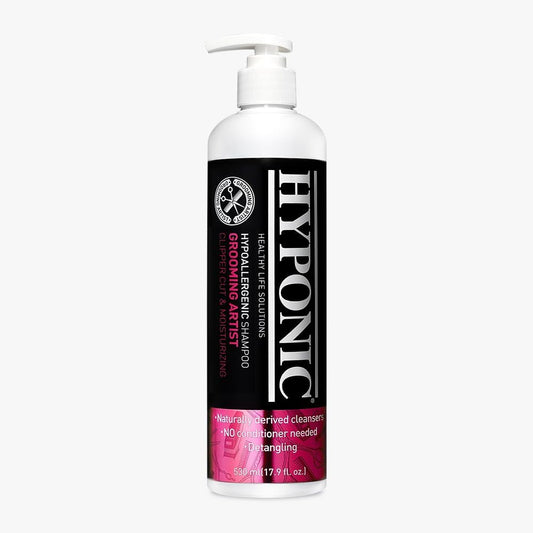 HYPONIC Grooming Artist Shampoo - Hypoallergenic Pet Shampoo for Groomers (Clipper Cut & Moisturizing (17.9 oz))