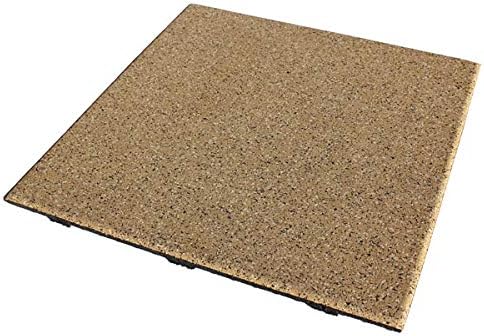 American Gym Mats - Rubber Gym Tiles - 1 Inch Thick, Colorful - Shock/Sound Absorbing - 35% Blue/Grey/White, 100 Tile Pack (Covers 400 Sq Ft)