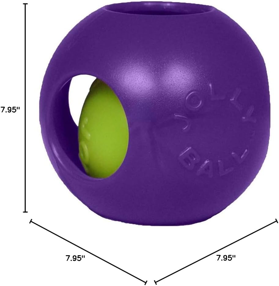 Jolly Pets Dog Teaser Ball 8 Inch, Purple,Large Breeds