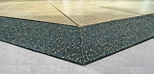 American Floor Mats - Extreme Rubber Gym Tiles - 1 Inch Thick Colorful - Superior Shock and Sound Absorbing - 35% Orange/Grey/White - 2' x 2' Single Tile (Covers 4 Sq Ft)