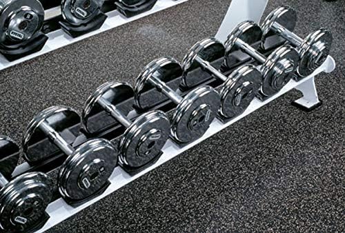 American Floor Mats 1/4in (7mm) Thick 10% Red 4' x 17' Heavy Duty Rubber Rolls, Protective Exercise Mats, Home Gym Rubber Flooring