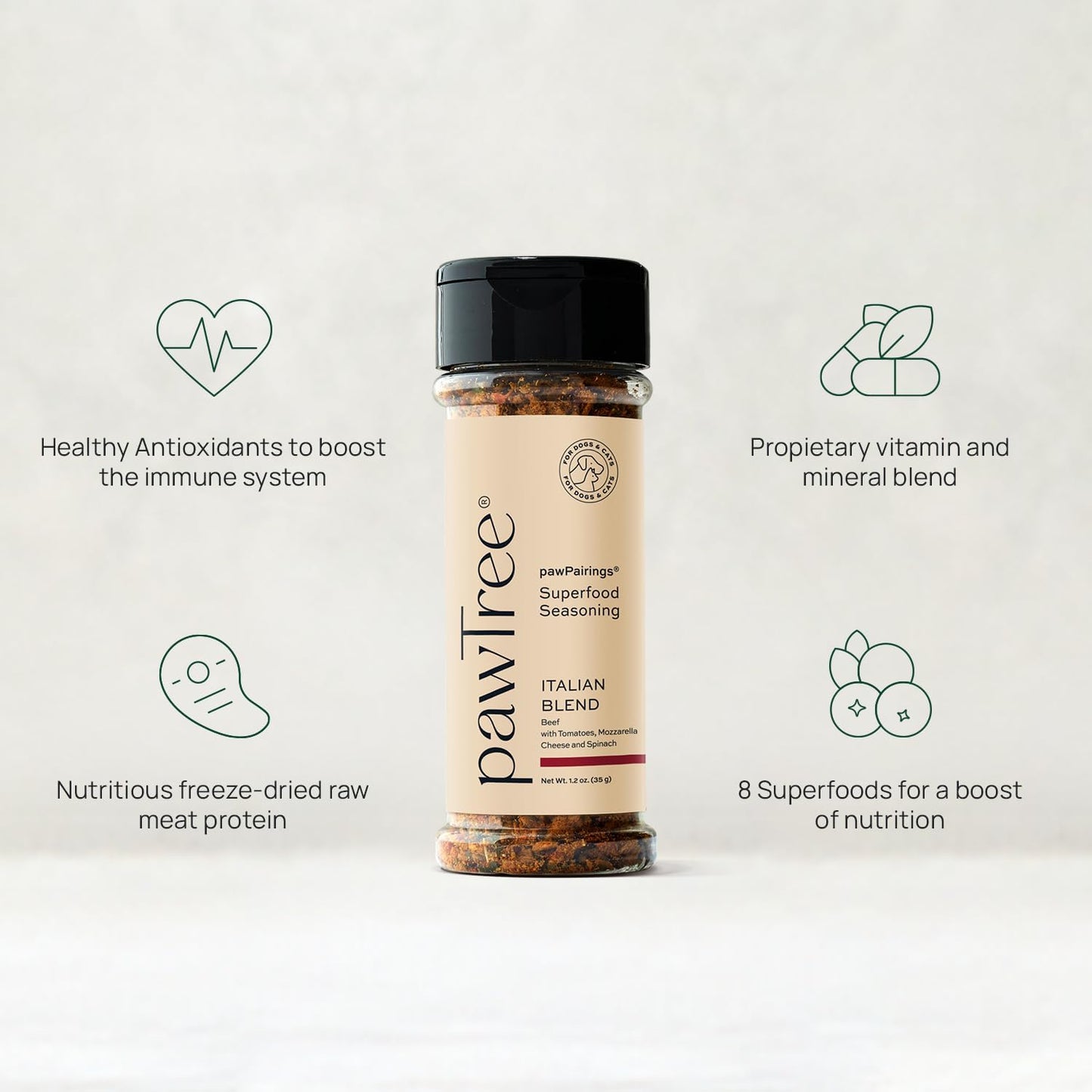 pawTree Healthy Food Toppers for Dogs & Cats - Appetite Booster With Freeze-Dried Proteins. Delicious Pet Food Seasonings and Flavor Enhancer for Picky Eaters & Appetite Stimulation