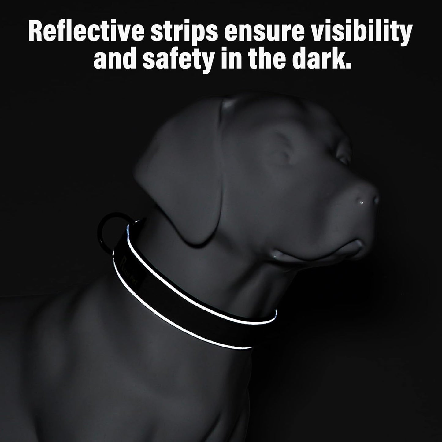 Plutus Pet Tactical Dog Collar, Reflective, Adjustable Heavy Duty Dog Collar, Soft Padded and Comfortable, for Small Medium and Large Dogs (Red, M)