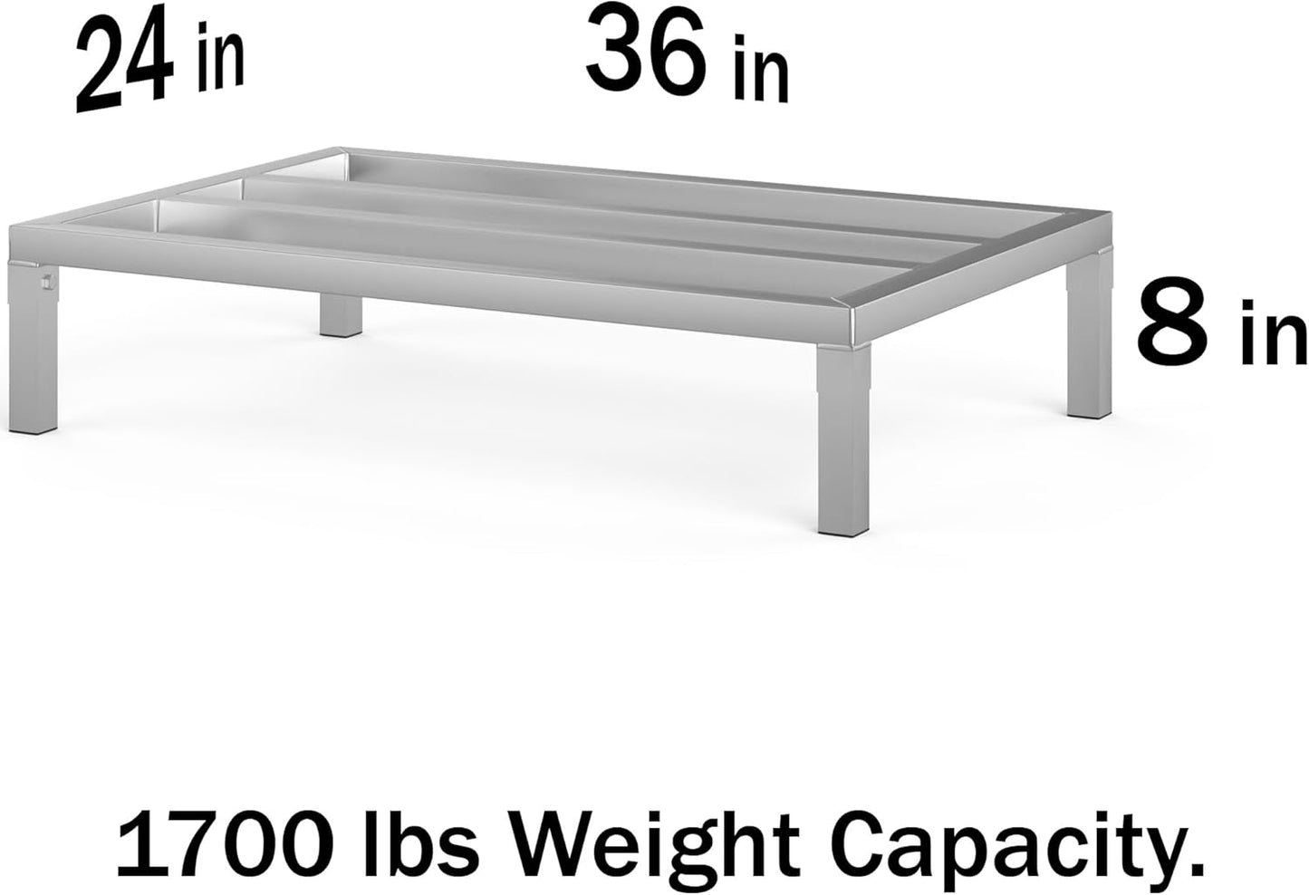 24 in X 36 in. Aquarium Stand | Industrial Style Aluminum Fish Tank Base with Open Frame Design