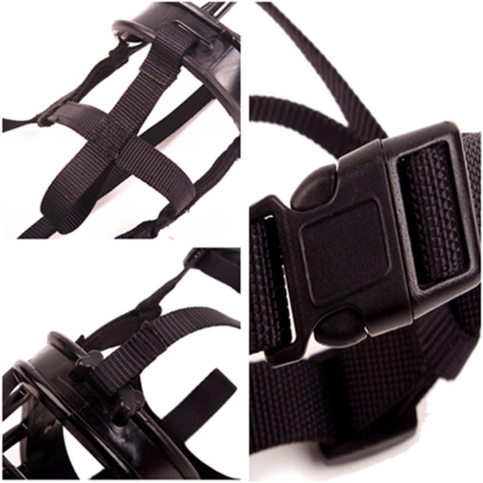 Basket Dog Muzzles-Soft Adjustable Breathable Mask Anti Biting Chewing Barking Training Dog Muzzle for Small Medium Large Dogs (Black 3)