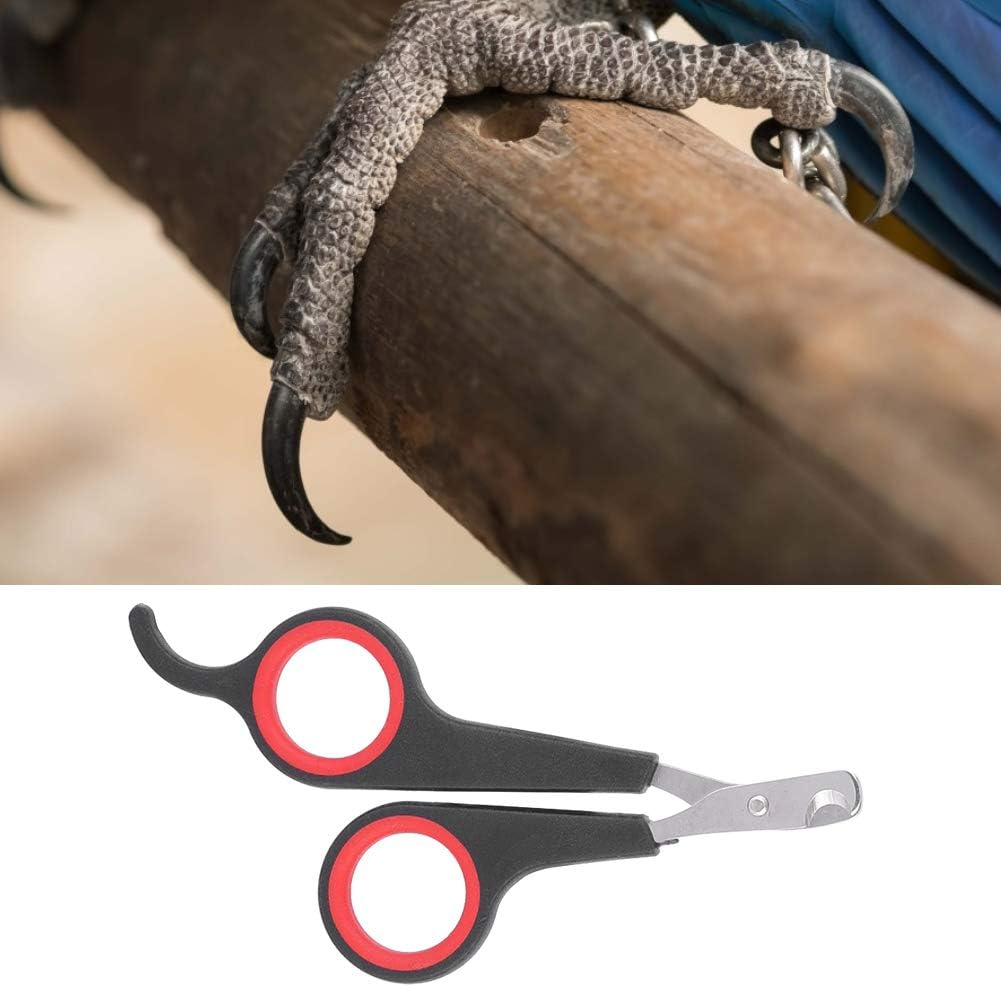Animal Nail Scissors,Bird Nail Scissors,Beak Trimmer for Birds Pet Bird Small Animals Accessory Grooming Tool,Nail Scissors Clipper Black and Red