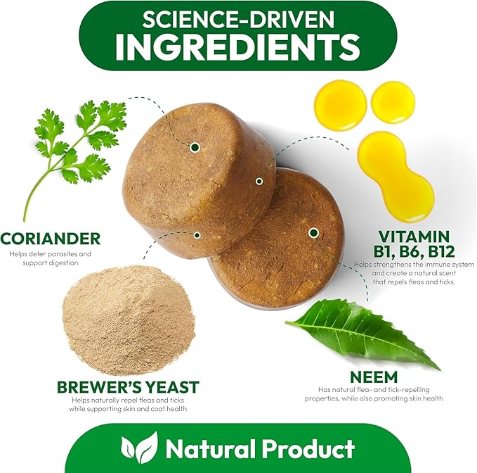 (2 Pack) Flea and Tick Prevention for Dogs Pills - 340 Chews - Natural Dog Flea & Tick Control - Oral Defense Treatment for Dogs Supplement - Vet Formulated - All Breeds & Ages - Made in USA