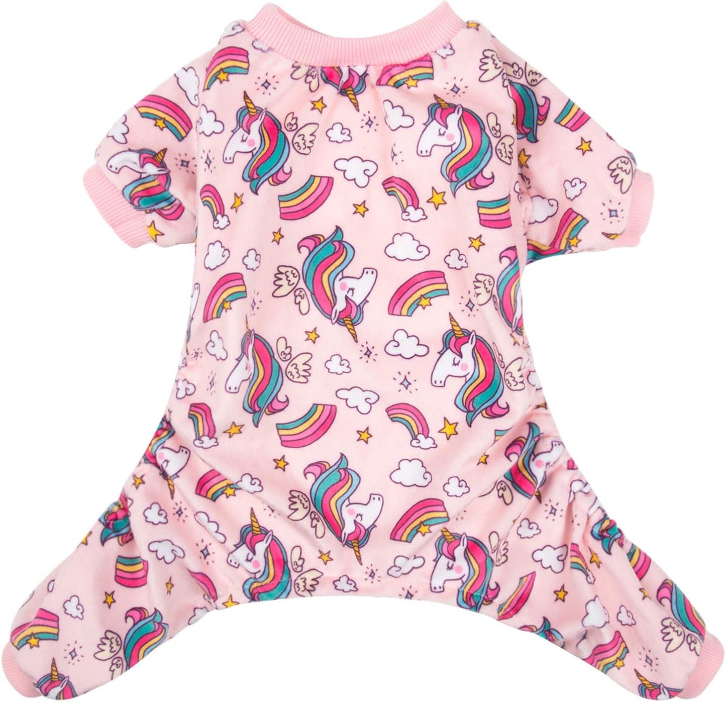 CuteBone Small Dogs Outfit Soft Puppy Onesies Pjs Dog Pajamas Pet Coat Cat Apparel Comfy Doggie Jumpsuit Bodysuit for All Seasons P67XS