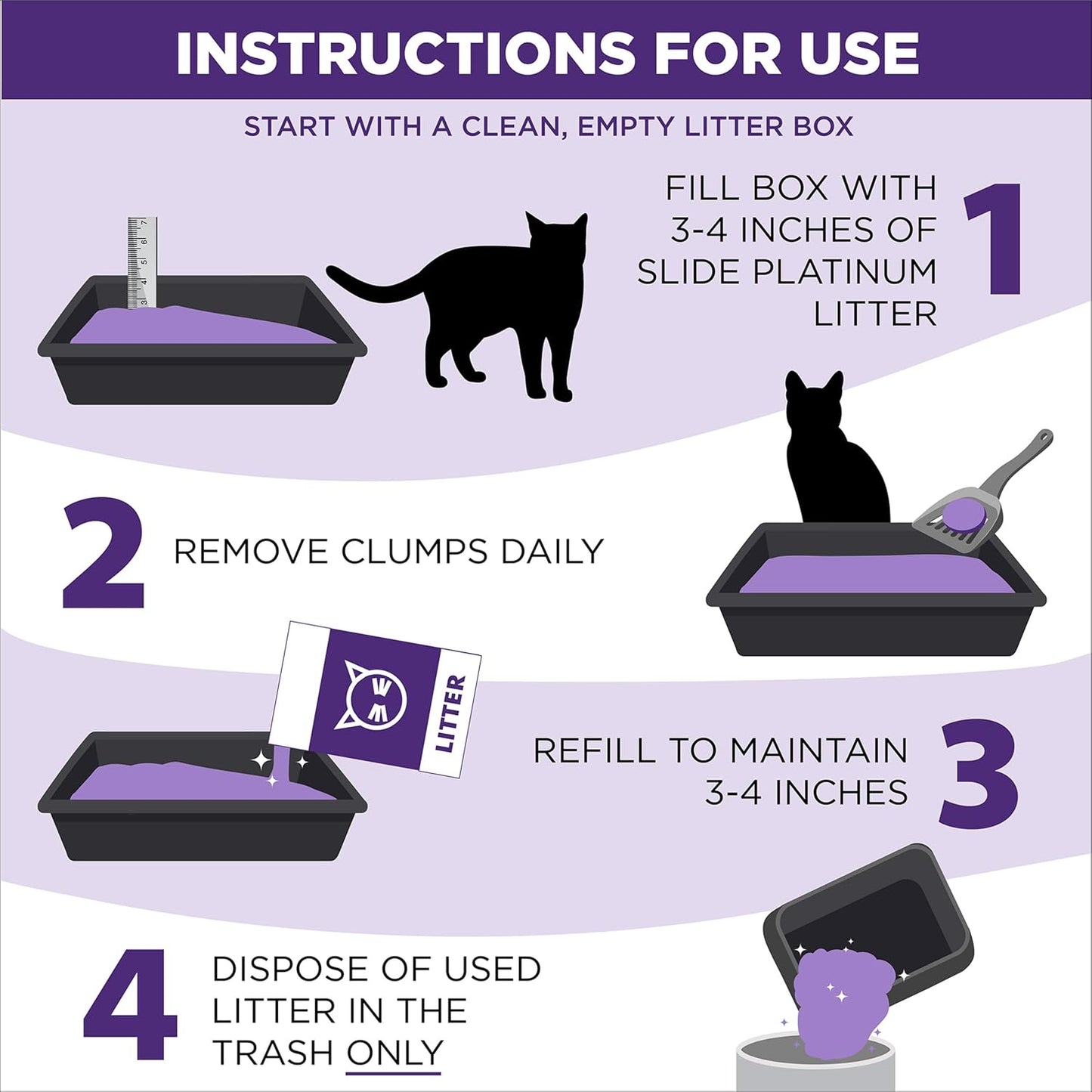 ARM & HAMMER Clump & Seal Slide Platinum Multi-Cat Clumping Litter, Easy Clean, Superior Odor Control, 27.5 Lbs