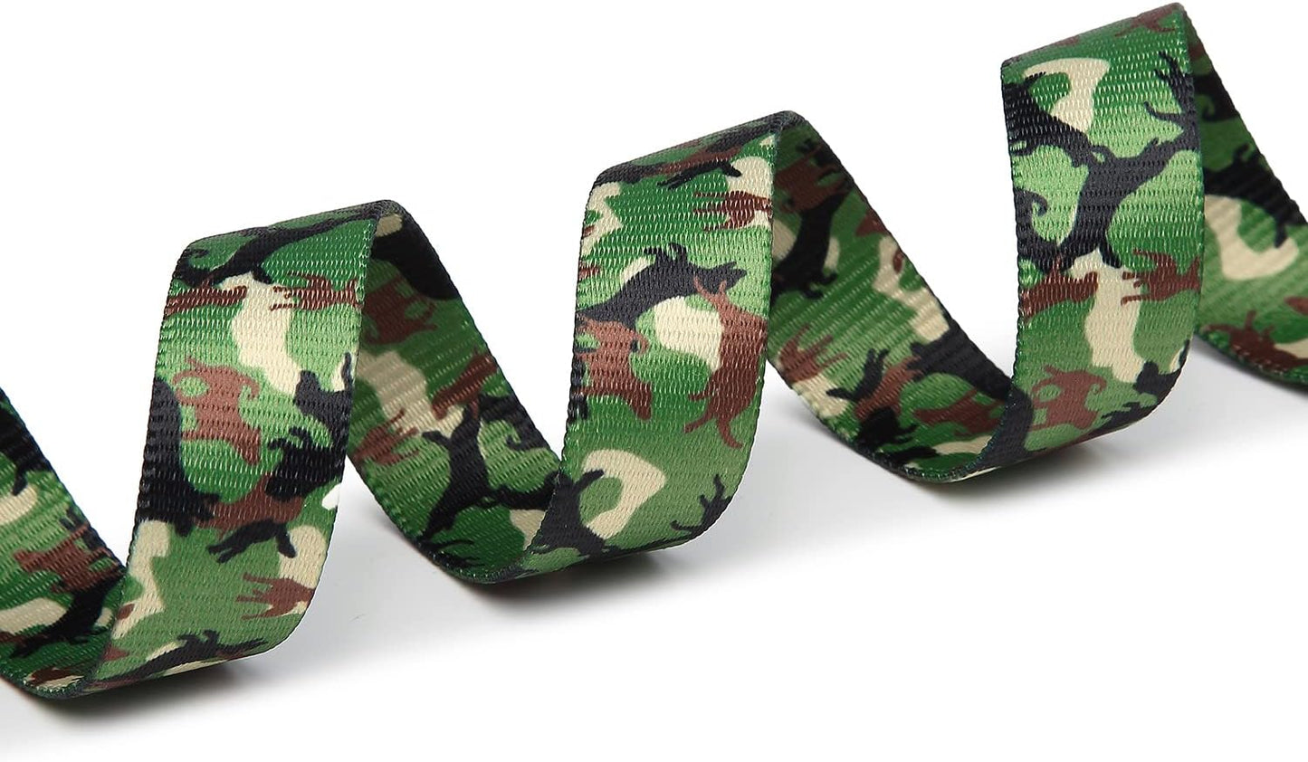 Mercano Adjustable Dog Collar - Special Design Patterns, Soft Nylon Comfortable Durable Pet Collar for Small Medium Large Dogs (XS, Dog Camouflage Green)