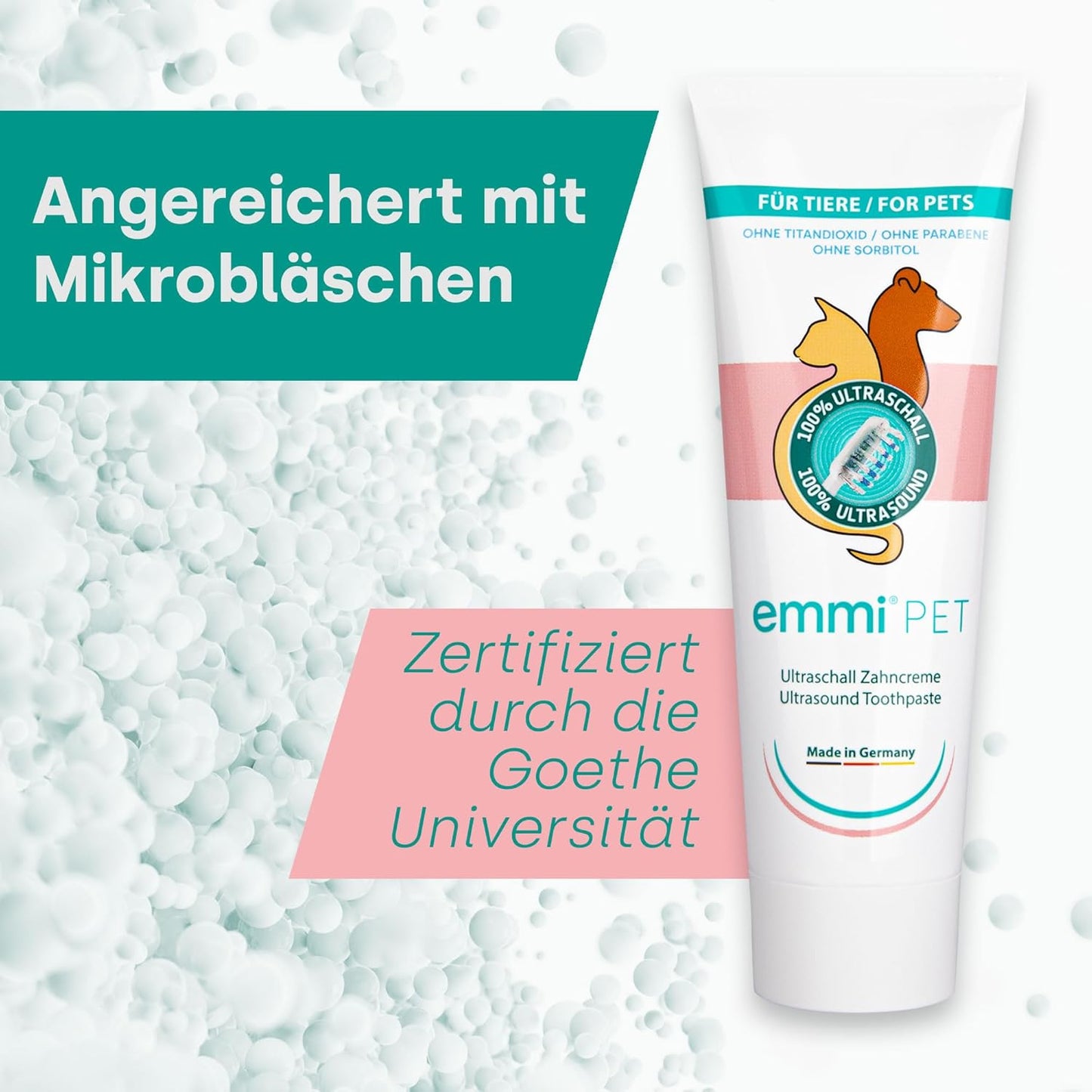 Ultrasonic Toothpaste with Nano-Cleaning-Bubbles (New Extra Mild Formulation Suitable for All Pets)