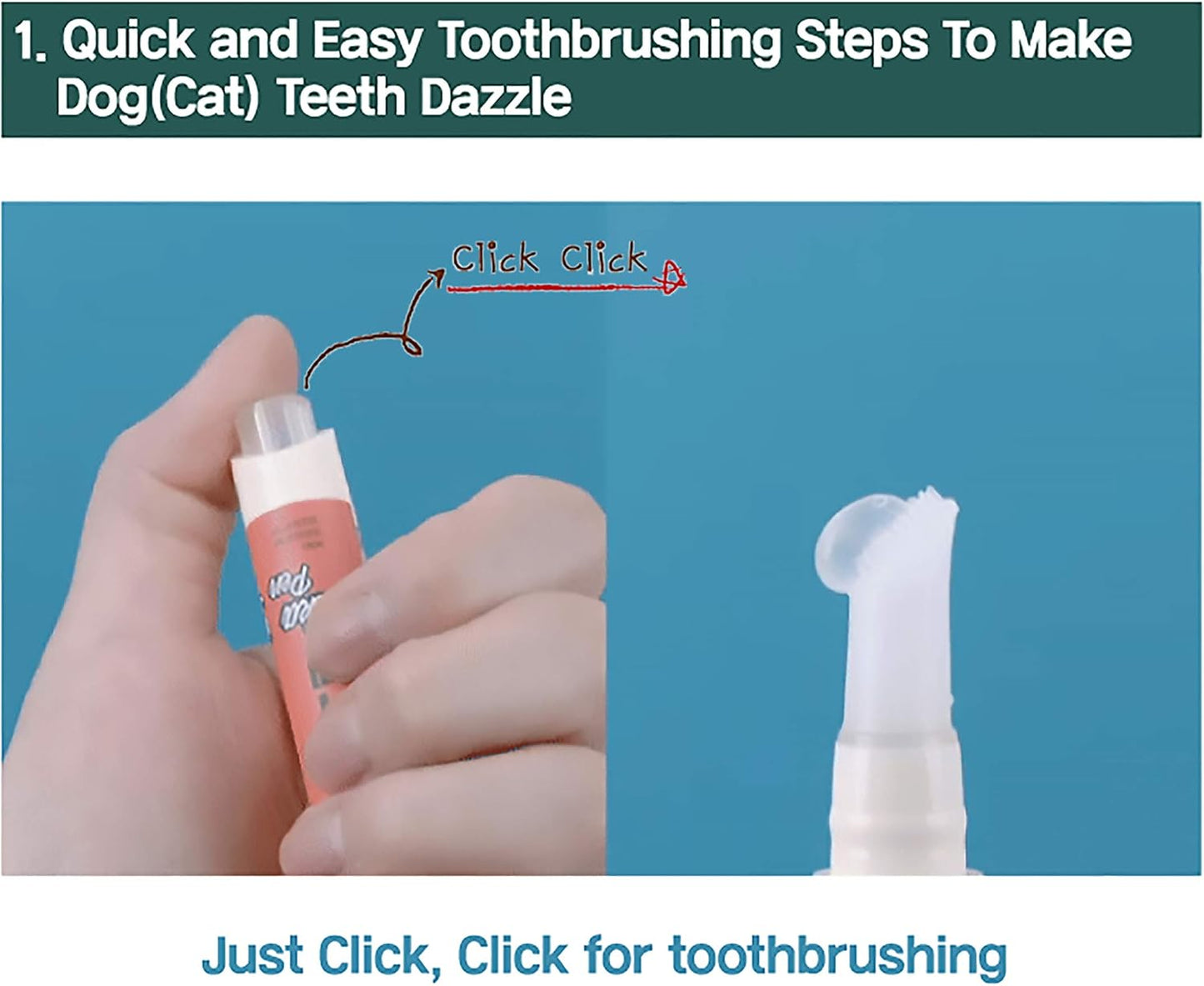 Cat Toothbrush & Toothpaste Kit – Flavor-Free Dental Gel for Cats – Finger Brush & Handle for Daily Oral Care – Plaque & Tartar Cleaning for Kittens and Adult Cats (2 Pack, 2 Count)