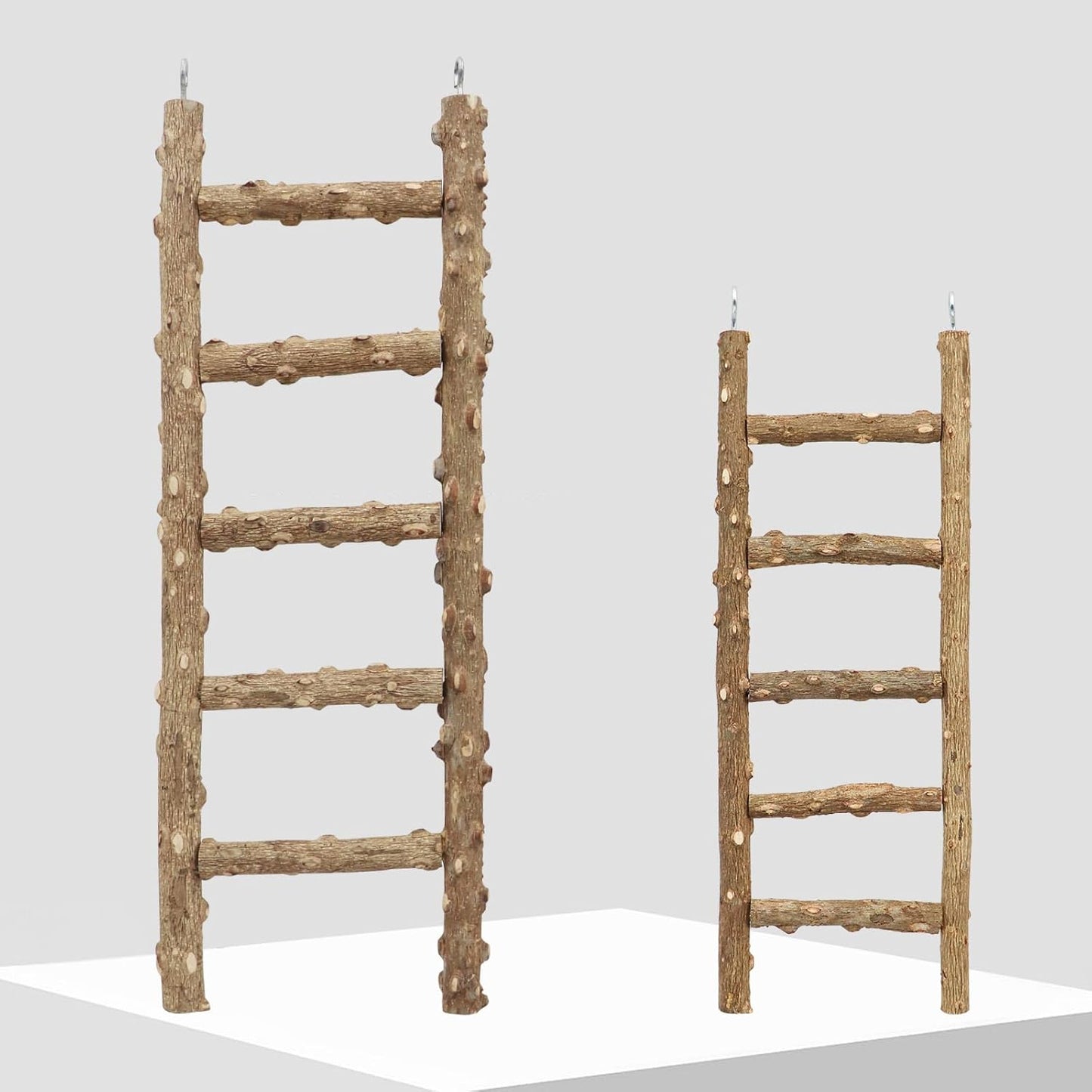 Bird Ladder Toy, Natural Pepper Wood Parrot Ladder, Bird Climbing Toys, Bird Chewing Toys, Bird Cage Accessories, Suitable for Birds Parrots Parakeets Cockatiels