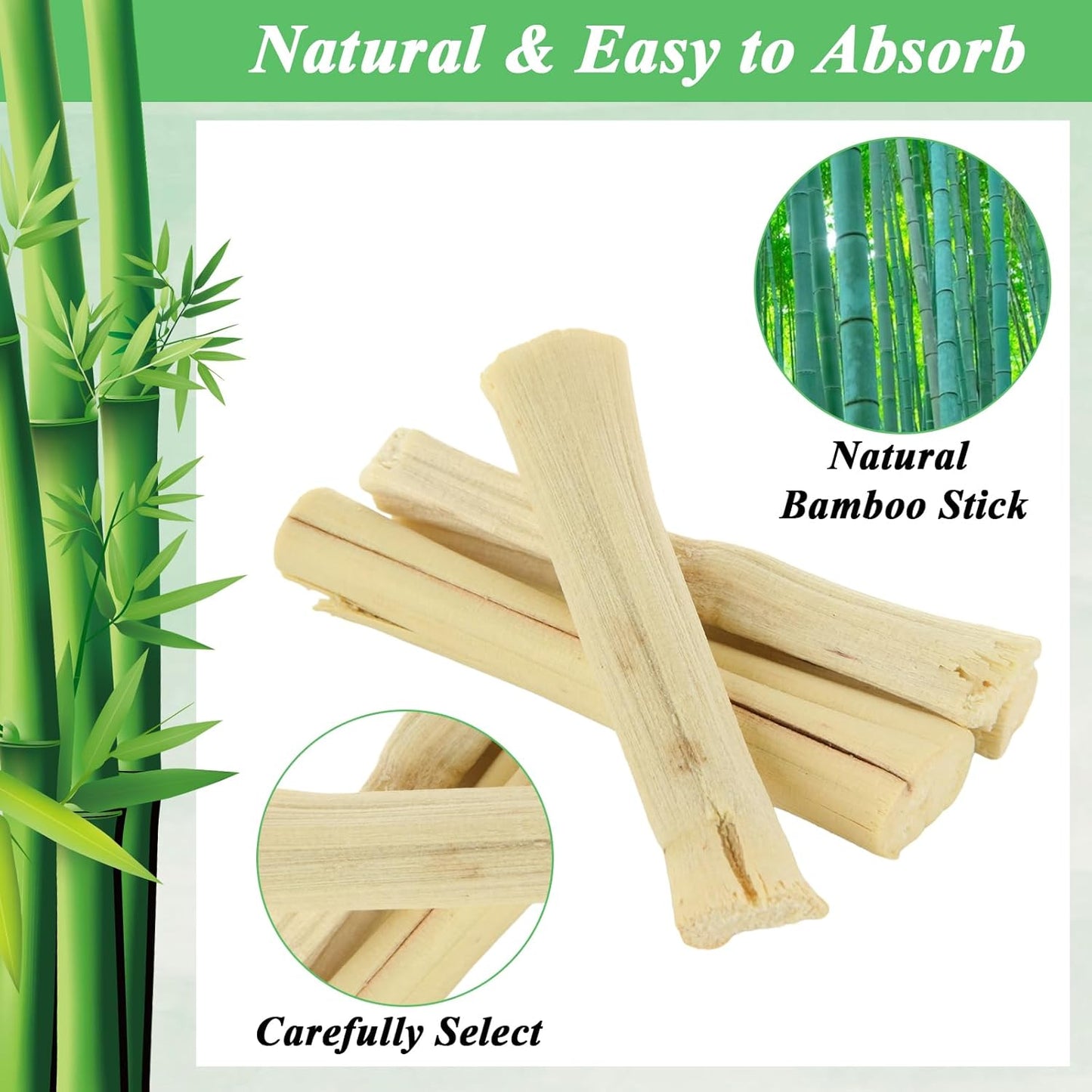 1000g/2.2lb Bamboo Chews for Rabbits, Rabbit Sticks Rabbit Chew Toys Bunny Chew Toys, Molar Treats for Small Animals, Hamsters, Chinchillas, Guinea Pigs, Natural Teeth Grinding Toys