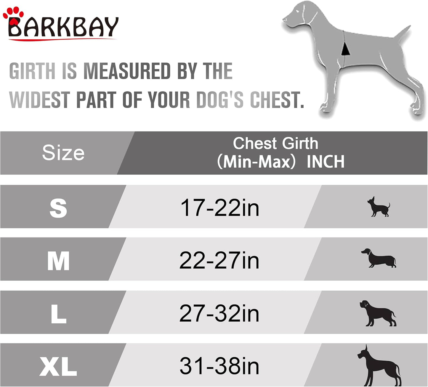 BARKBAY No Pull Dog Harness Front Clip Heavy Duty Reflective Easy Control Handle for Large Dog Walking(Red,M)