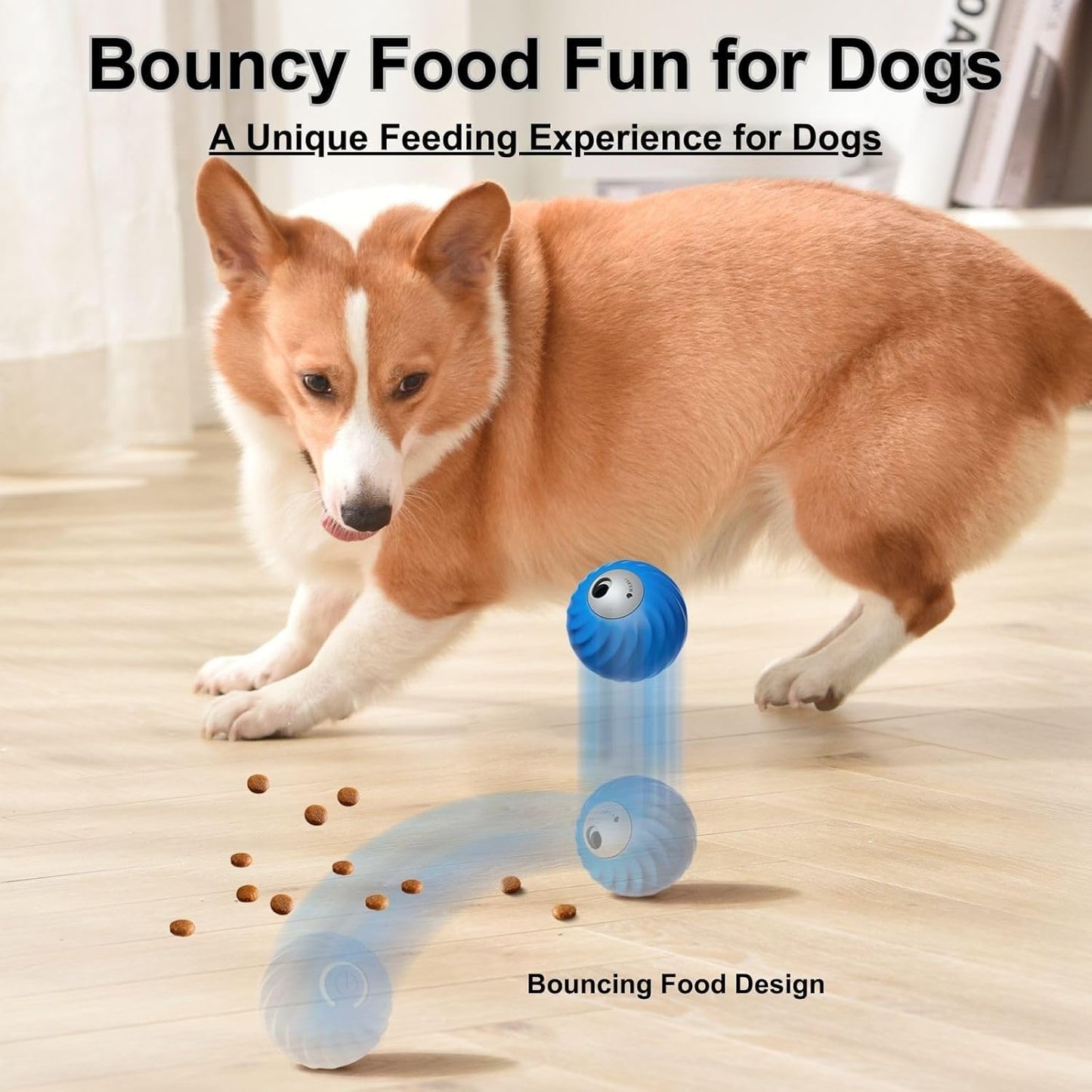 Zoomie Buddy 2.0, Zoomie Buddy for Dogs, 2 in 1 Smart Touch Interactive Dog Balls ＆ Pet Feeder, 2.83" Diameter, Suitable for Small/Medium Dogs, with Fruit Plush Cover (Orange, 3*Mix)