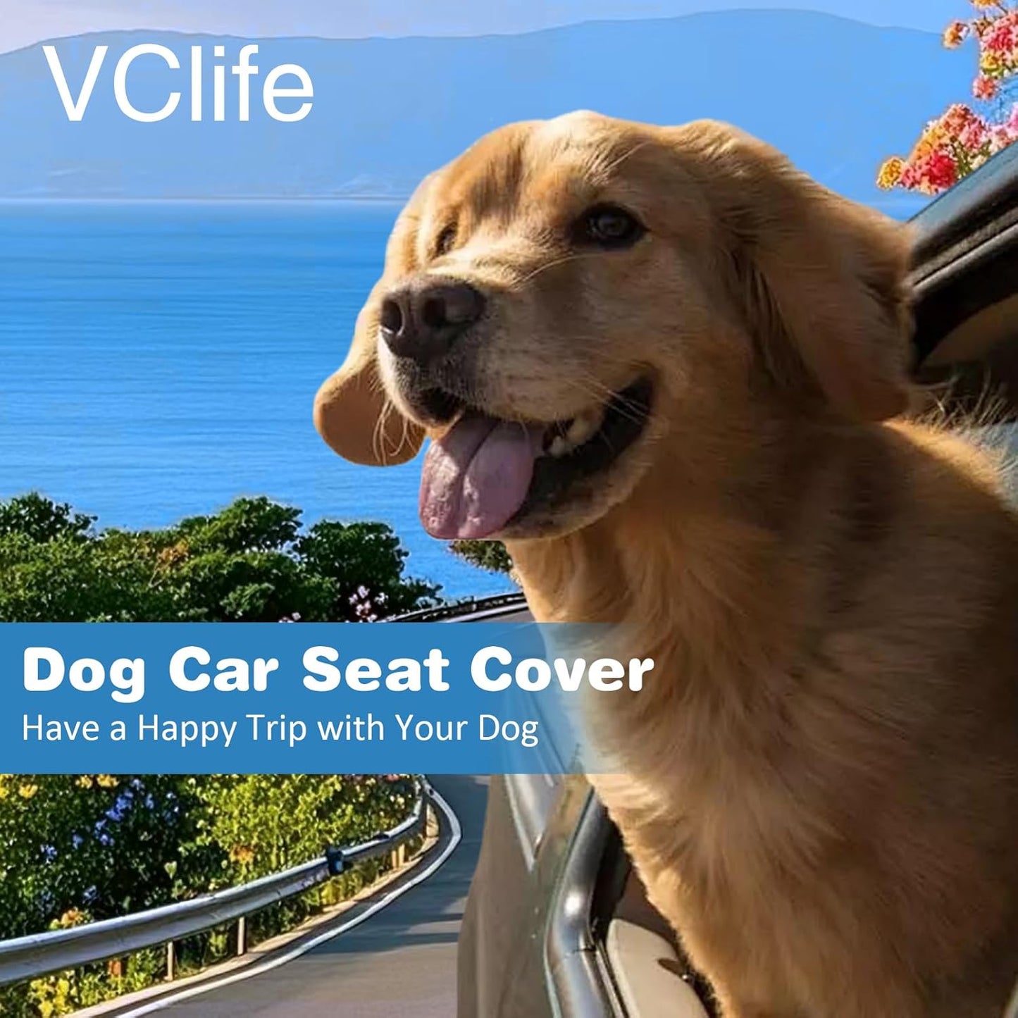 VClife Khaki Plaid Dog Car Bed Mat, Non-Slip Backseat Extender Pet Blanket, Washable Dog Bed Mat for SUVs, Sedans & Small Trucks, Portable Travel Pad for Dogs, Wear Resistant, Pet Friendly, 51"×23.6"