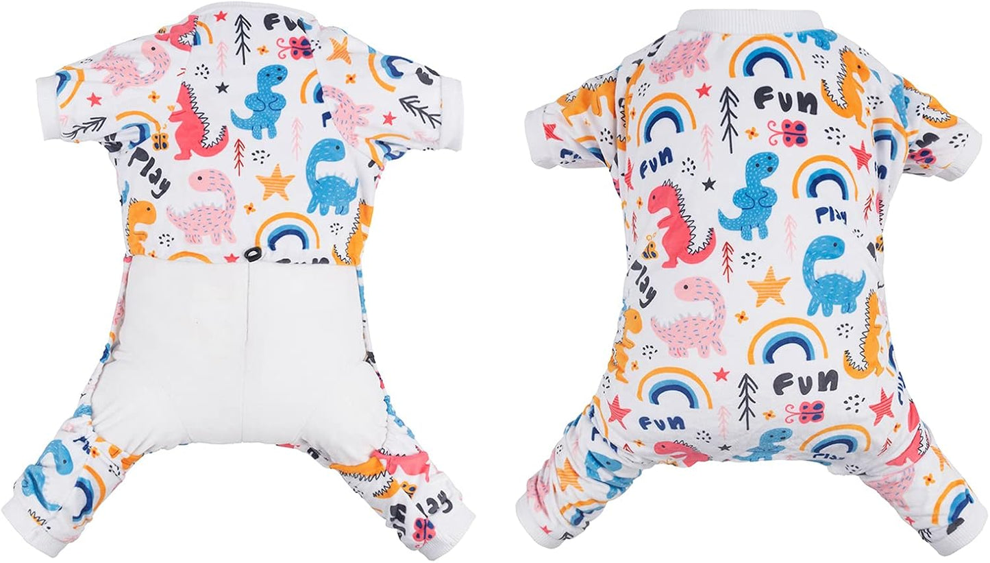 CuteBone Small Dogs Outfit Soft Puppy Onesies Pjs Dog Pajamas Pet Coat Cat Apparel Comfy Doggie Jumpsuit Bodysuit for All Seasons P159M