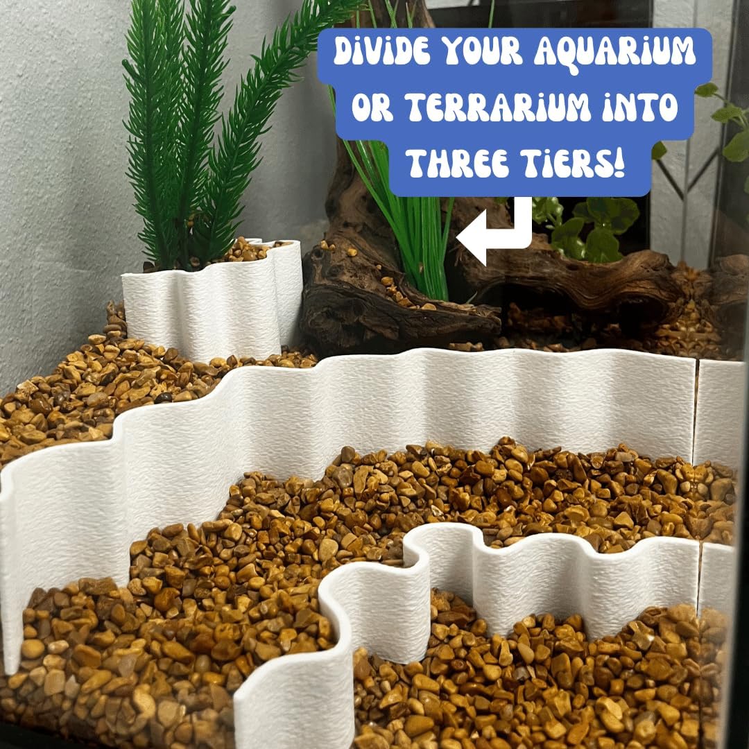 REEFSHAPE Aquarium or Terrarium Substrate Cliffs Combo Pack | Separate Substrate Layers in Aquariums or Terrariums to Create Cliffs & Depth | Made in USA (Cliff Combo, White)