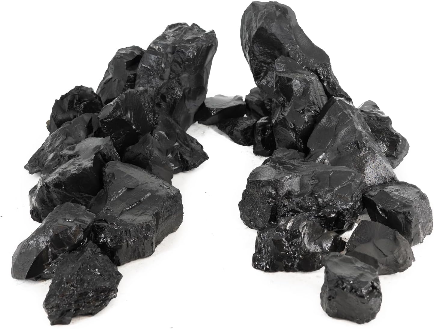 Unocho Fish Tanks Stone 20LB Natural Black Slate Rocks for Aquariums Decorative Aquascaping Stone for Reptile Terrariums, Bonsai Gardens & Outdoor 3-9inches(8PCS)