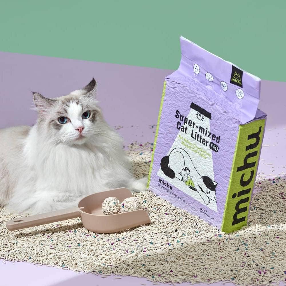 Mixed Tofu Cat Litter, Heavy Duty Flushable Kitty Litter, 5.5Lb/88Oz Original 1 Pack