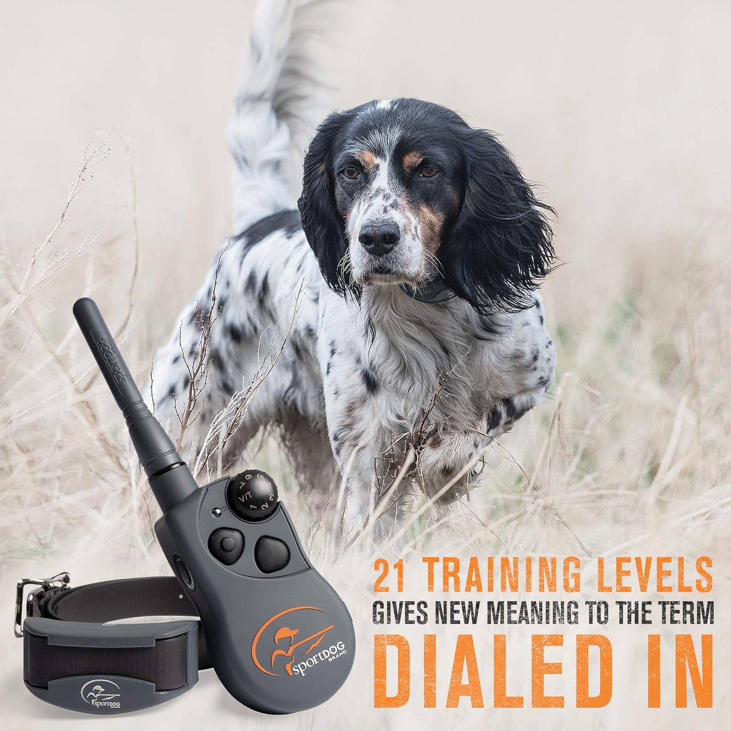 SportDOG Brand SportHunter 825X Dog Training Static Collar with Remote, 1/2 Mile Range Waterproof Dog E-Collar, Submersible up to 25 Ft, Rechargeable Training Device with Static, Vibrate and Tone