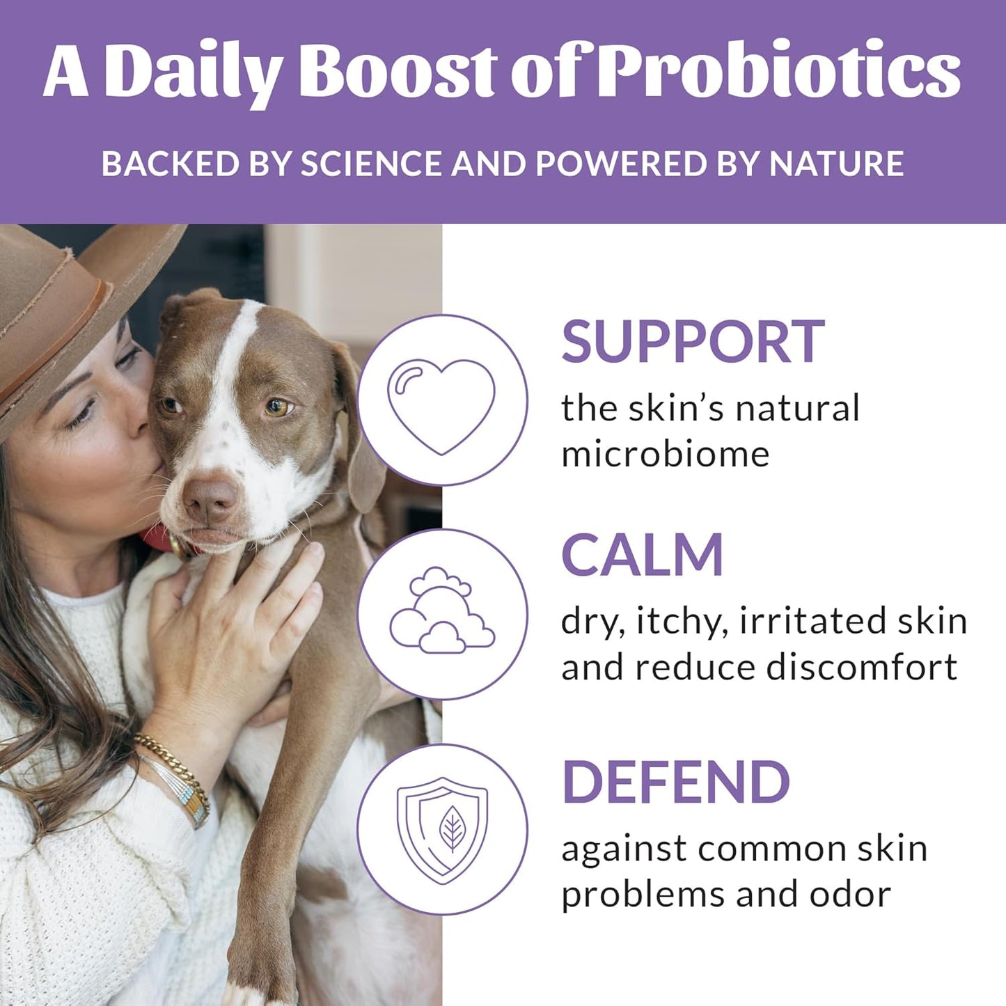 SKOUT'S HONOR Pet Probiotic Deodorizer Spray- Hydrating Daily-Use with Avocado Oil & Omega-3s, Microbiome Friendly Certified, Paraben & Sulfate-Free, 97% Natural, 8oz, Lavender, 2-Pack