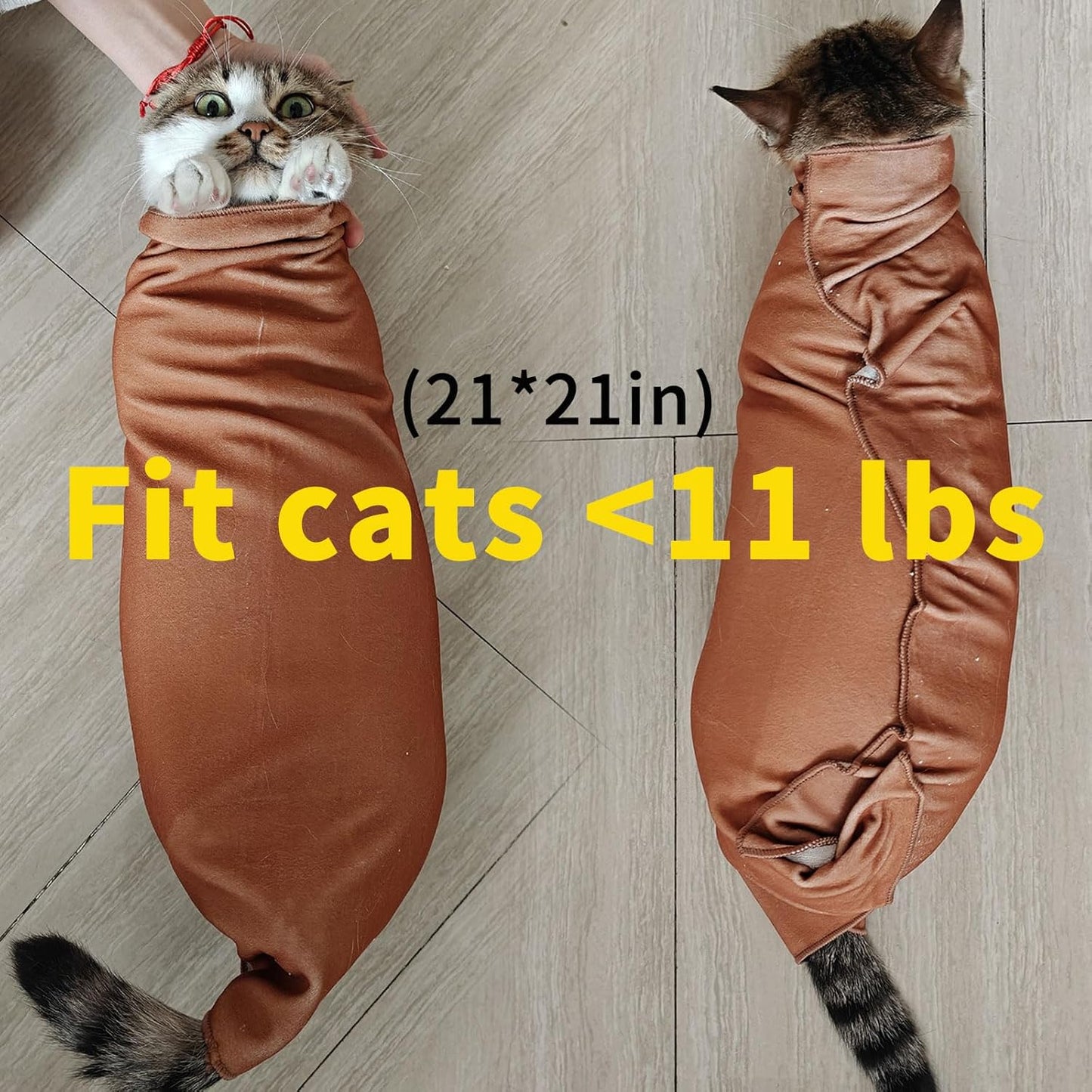 2PCS Cat Wrap for Cutting Nails, 21x21in Self-Adherent Pet Cat Grooming Wrap for Medicine, Nail Clipping, Teeth Brushing, Ear Cleaning | Anti-Escape Anti-Bite Anti-Scratch (Butterfly)