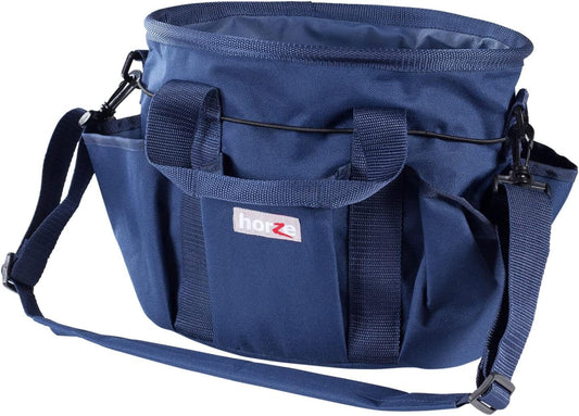 HORZE Grooming Tote Bag for Horses, Dogs with Shoulder Strap and 6 Pockets for Supplies | 12" x 8" x 9"