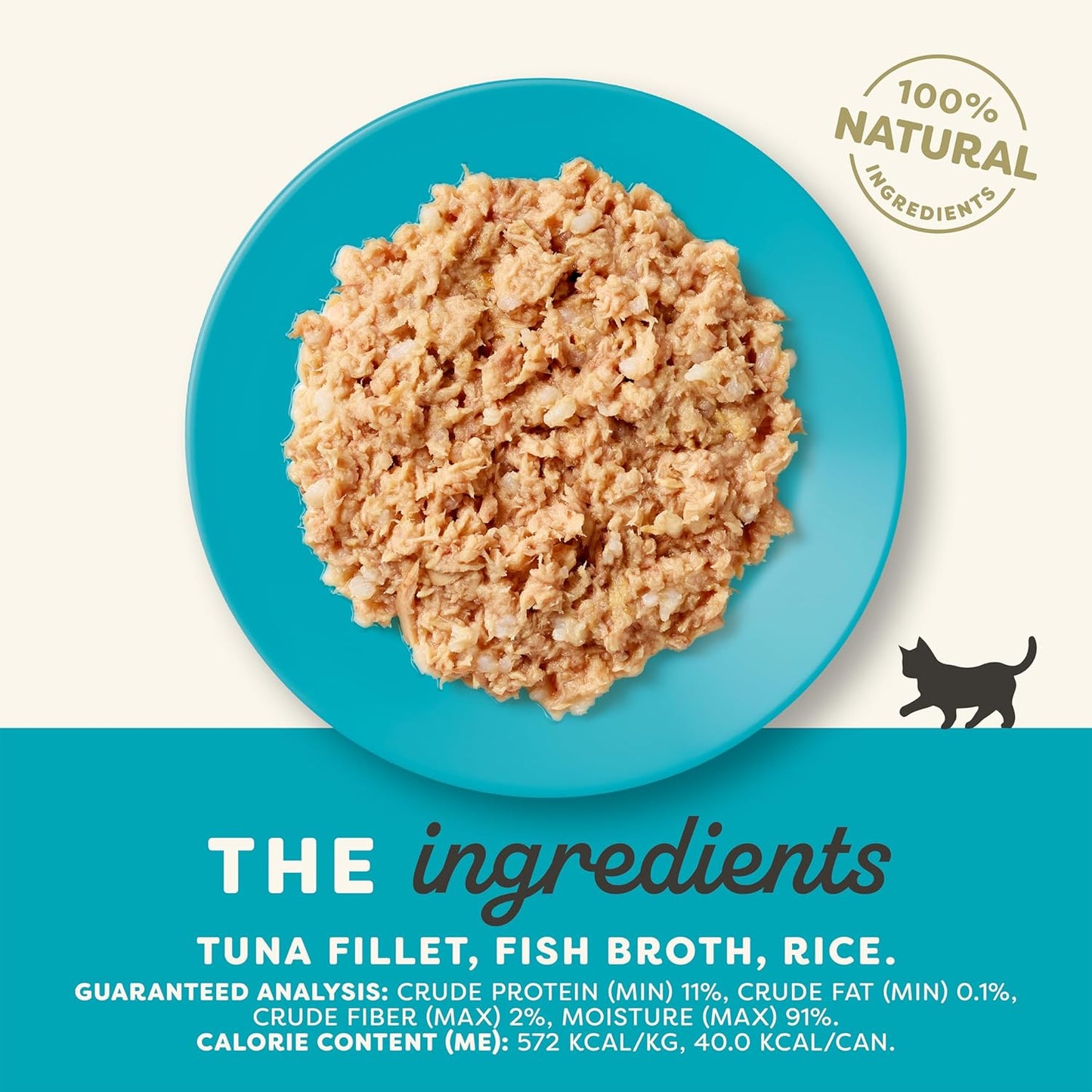 Applaws Natural Wet Kitten Food in Broth, Limited Ingredient Canned Wet Kitten Food, No Additives, Made with Natural Ingredients, Tuna Fillet in Broth (6 x 2.47oz Cans)