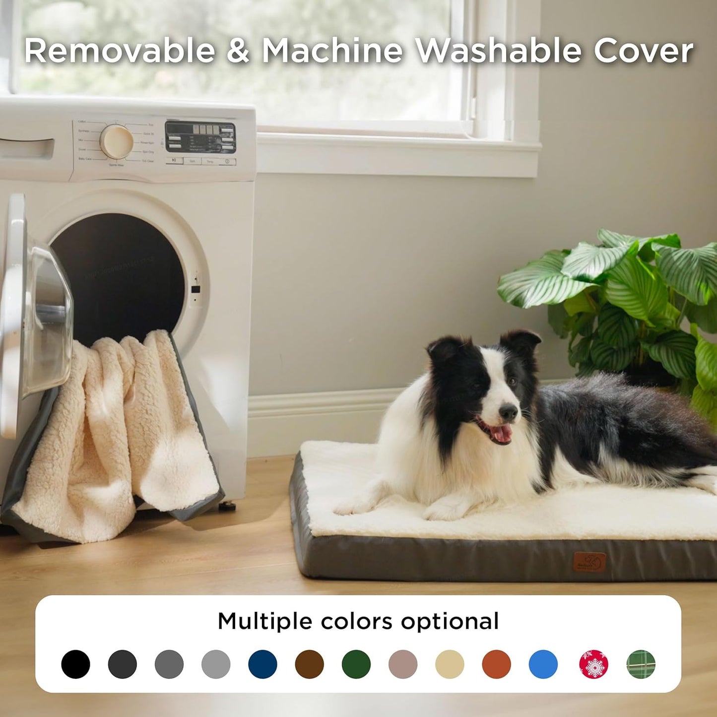 Bedsure Dog Bed for Small Dogs - Orthopedic Flat Puppy Beds with Removable Washable Cover, Egg Crate Foam Pet Mat, Suitable for Pet Up to 20 lbs