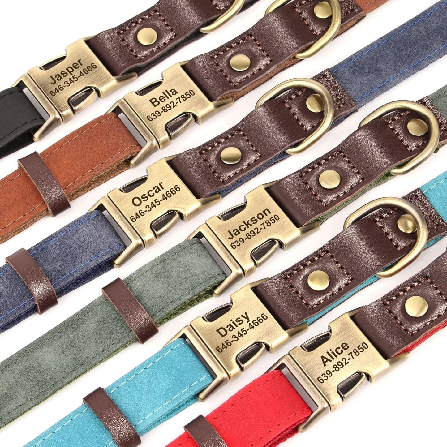 Didog Soft PU Leather Dog Collars for Medium Dogs,Classic Adjustable Dog Collars with Quick Release Metal Buckle,Easy Clean and Comfortable with Nylon Lining,Pink,M Neck 13-19"