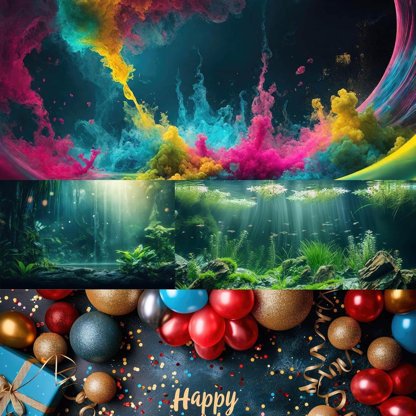 Fantasy Mushroom Forest Aquarium Background Abstract Cartoon Mushroom Reptile Tank Backgrounds Vibrant Jungle Mushrooms Theme Fish Tank Background Magic Mushrooms Reptile Enclosure Backgrounds 30x18in