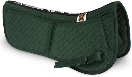ECP Equine Comfort Products Adjustable Shock Absorbing Memory Foam Half Saddle Pad, Injury Prevention & Pressure Relief, Customizable Fit, Breathable for All Riding Styles