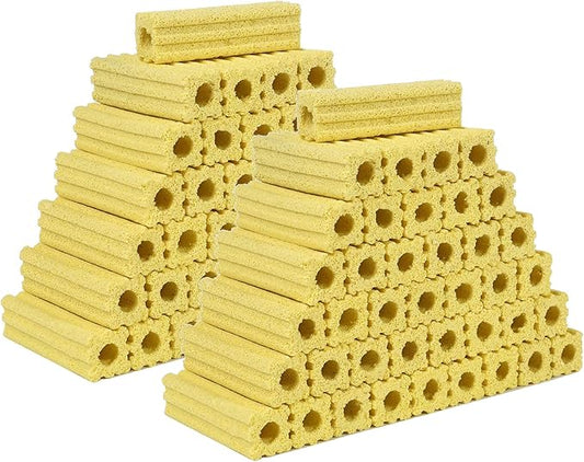 108pcs 3.8 Inch Aquarium Ceramic Bio Filter Media,Ceramic Bio Media Blocks for Fish Tank and Koi Pond (Small Block 108pcs)