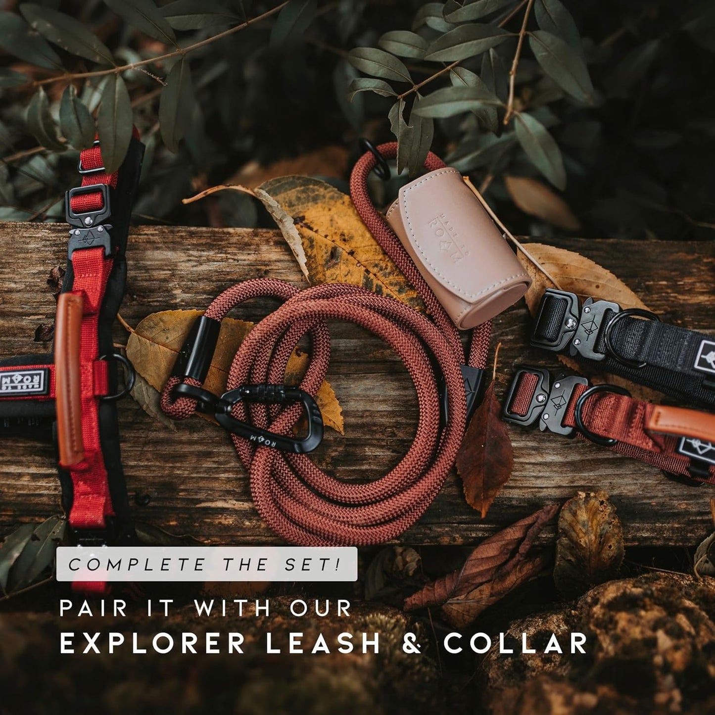 MADE TO ROAM Premium Explorer Harness - Y-Shaped Dog Harness with Adjustable Durable Nylon, Soft Padding, Metal Buckles and Leather Handle for Small, Medium, Large Dogs (Colorado Nightsky, Size 3)