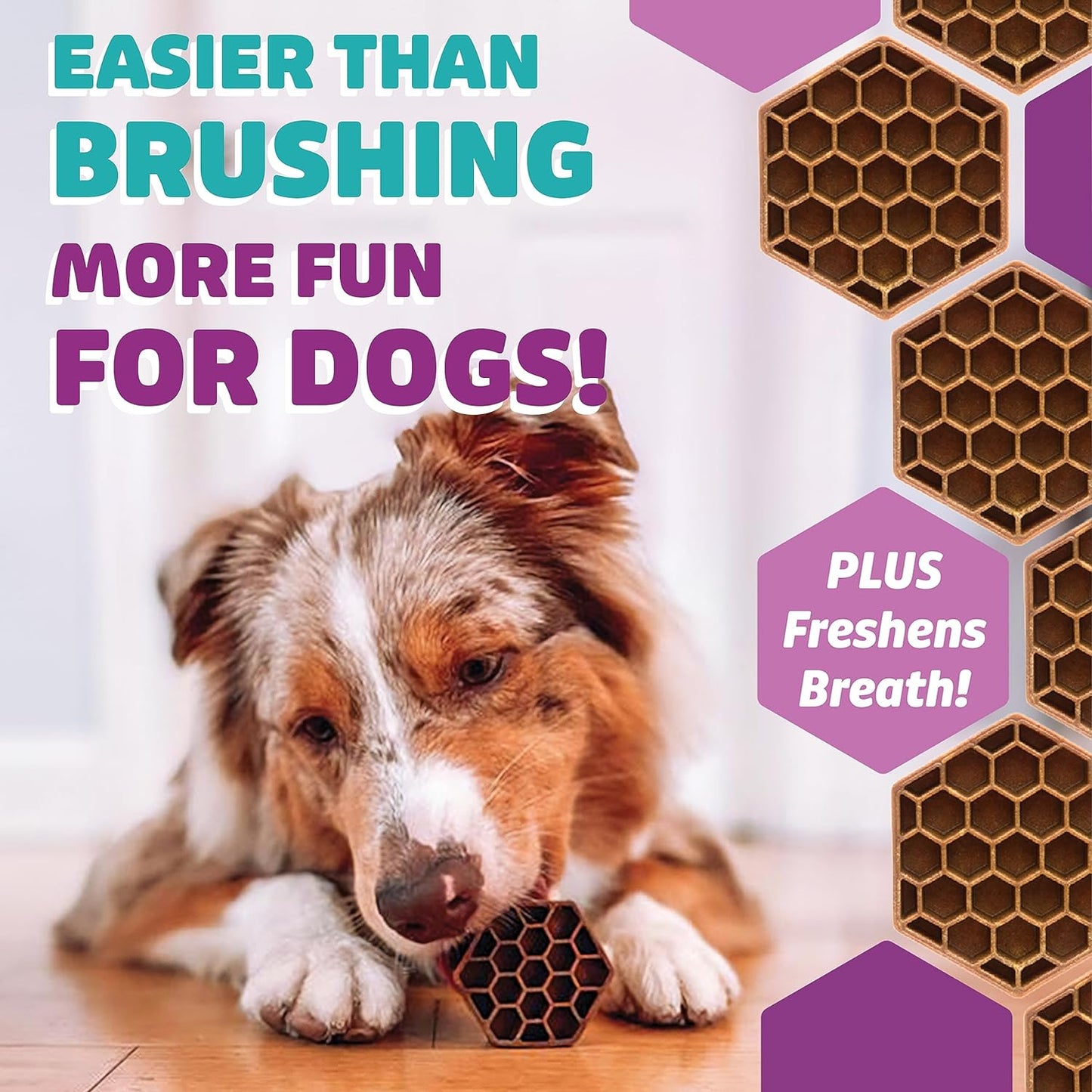 Dog Dental Treats – Vet VOHC Approved – Delicious Chicken Protein – Removes Tartar with Cleaning Comb Shape – Dental Dog Treats for Medium Dogs (12oz, 15 Count)