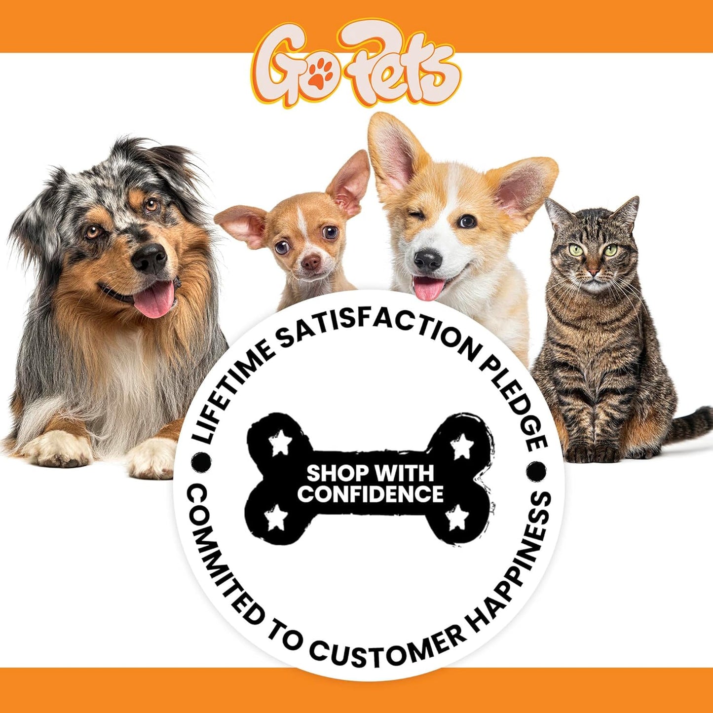 GoPets Double Row Dematting Rake, Undercoat Grooming Tool for Thick and Long Coat Pets, Ideal for Sensitive Skin, Reduces Breakage, Supports Daily Shedding Control, Detangler for Dogs and Cats