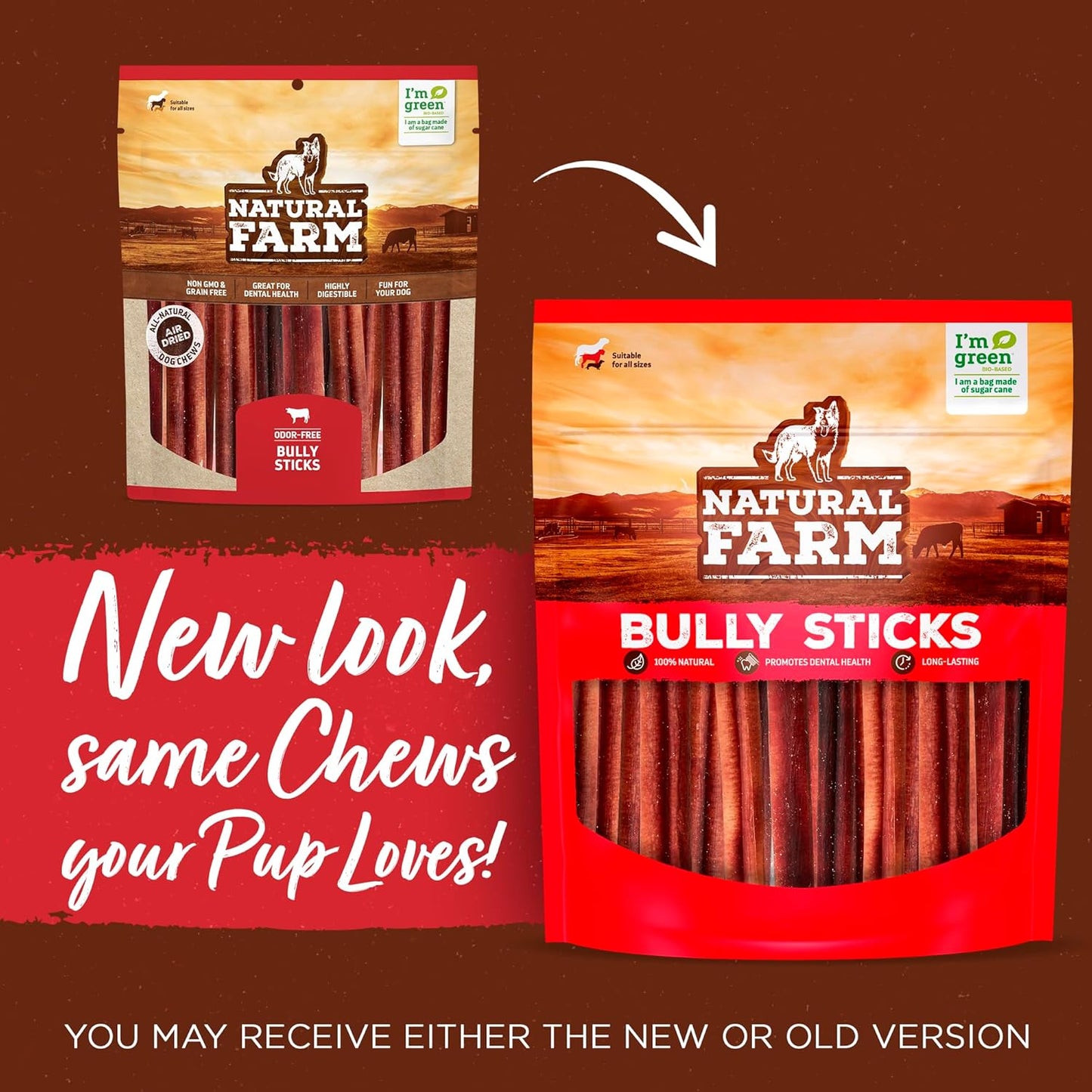 Natural Farm Odor-Free Thin Bully Sticks (6”, 10-Pack) All-Natural Long-Lasting Dog Chews, 100% Beef Pizzle, Grass-Fed, Grain-Free, Protein for Muscle Development & Energy, Perfect for Medium Chewers