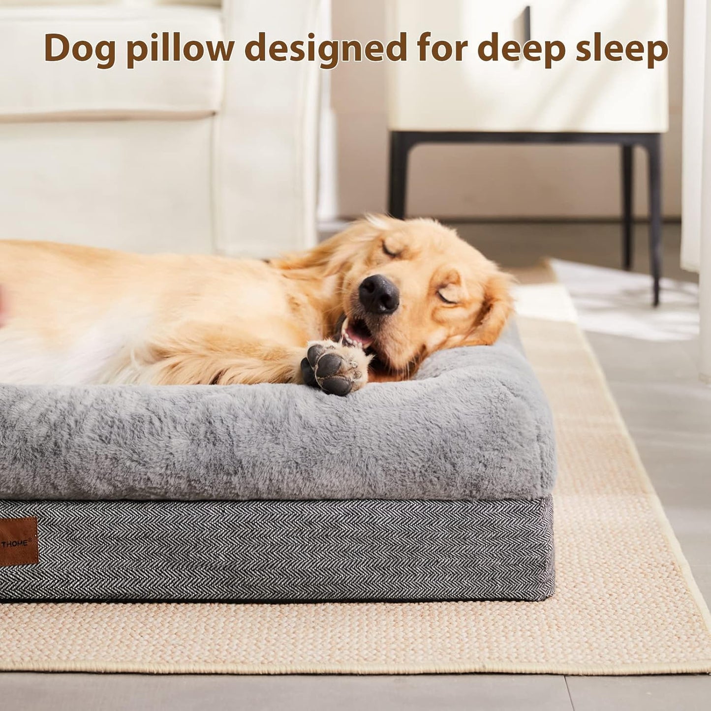 BFPETHOME Dog Beds for Small Dogs, Washable Dog Bed with Sides, Orthopedic Medium Sized Soft Mats with Removable Cover & Waterproof Pet Mat for Pet