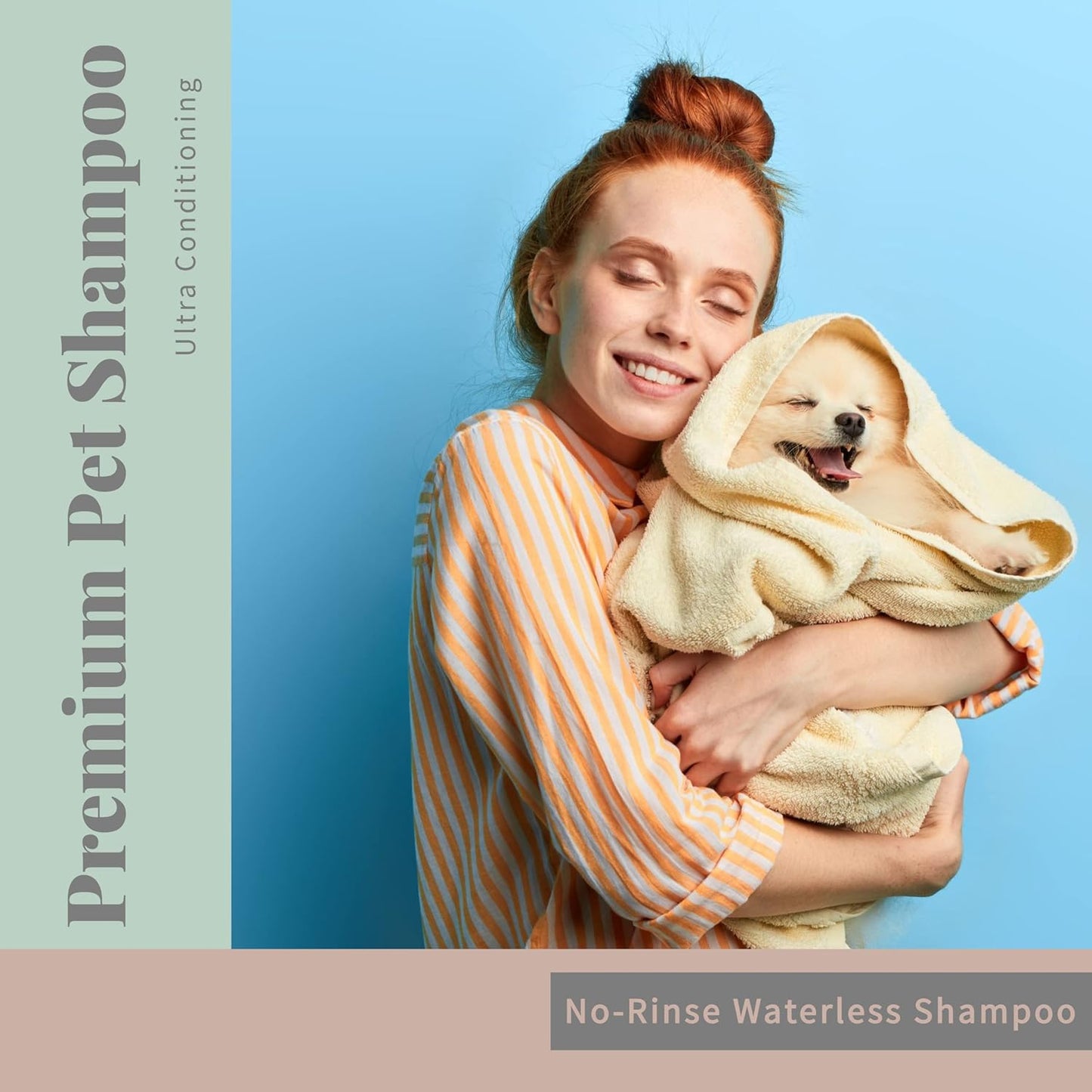 Begley’s No Rinse Waterless Pet Shampoo, Bathless Cleaning, Deodorizing, and Odor Removal for a Shiny, Fresh Smelling Coat - Effective for Dogs, Puppies, and Cats - Fresh Lavender Scent