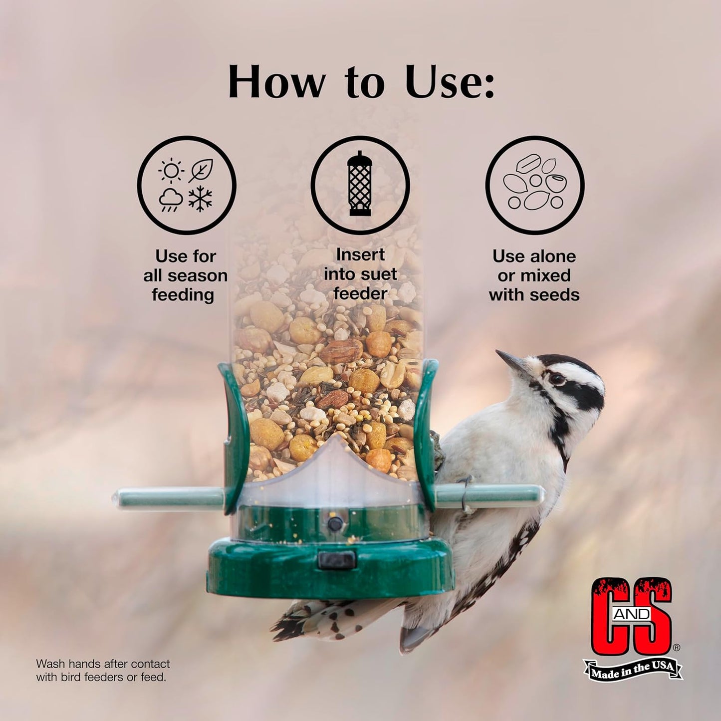 C&S Peanut Suet Nuggets for wild birds, 27 Ounces