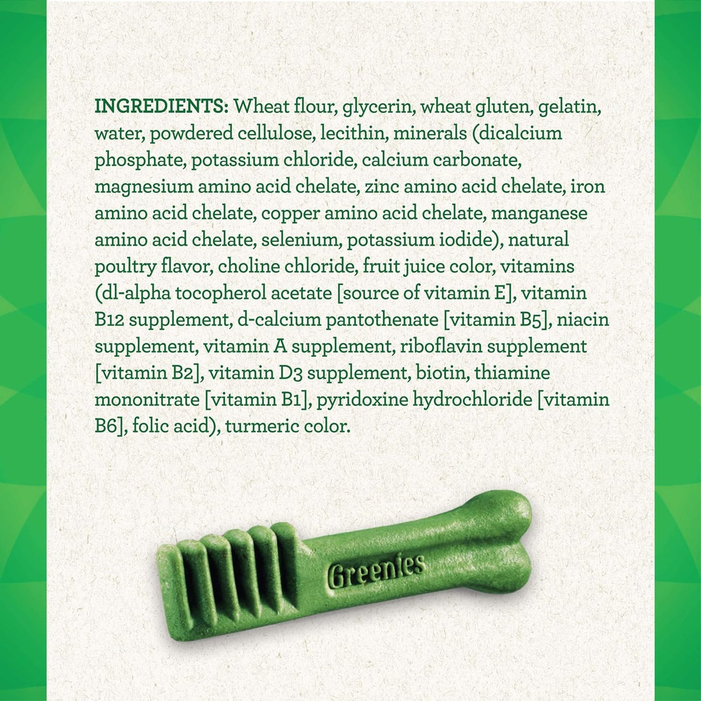 Greenies Original Teenie Natural Dental Care Dog Treats, 3 oz. Pack (11 Treats) (Pack of 2)